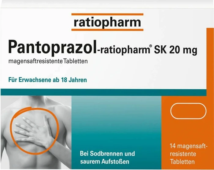 Pantoprazol-ratiopharm SK 20mg magensaftresistente Tabletten, 14 Stück