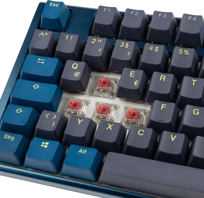 Ducky One 3 DayBreak TKL PBT blau, LEDs RGB, MX SILENT RGB RED, USB, DE