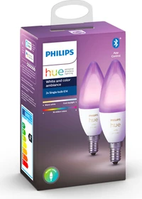 Philips Hue White and Color Ambiance LED-Bulb E14 5.3W, 2 Stück