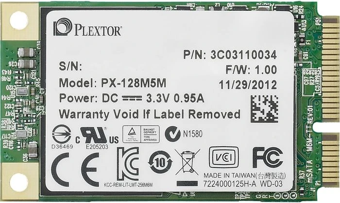 Plextor M5M, mSATA