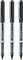 Uni-Ball Eye Micro UB-150 Tintenroller (Mine) schwarz/silber, 3er-Pack Vorschaubild