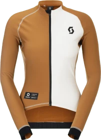 Scott RC Pro Warm LS-Remix Trikot langarm bread brown/cotton white (Damen)