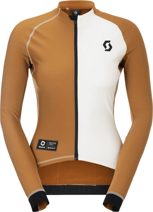 Scott RC Pro Warm LS-Remix Trikot langarm bread brown/cotton white (Damen)