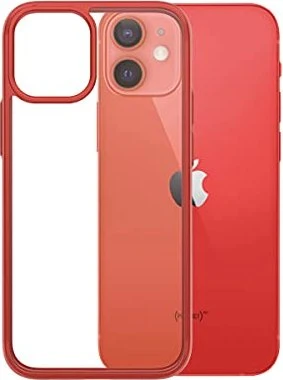 PanzerGlass Clear Case Color AntiBacterial Limited Edition für Apple iPhone 12 Pro Max rot