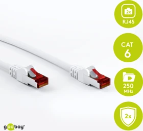 goobay Patchkabel, Cat6, S/FTP, RJ-45/RJ-45, 7.5m, weiß