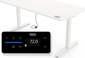 Yaasa Desk Pro elektrisch höhenverstellbarer Sitz-Steh-Schreibtisch 160x80cm weiß/weiß