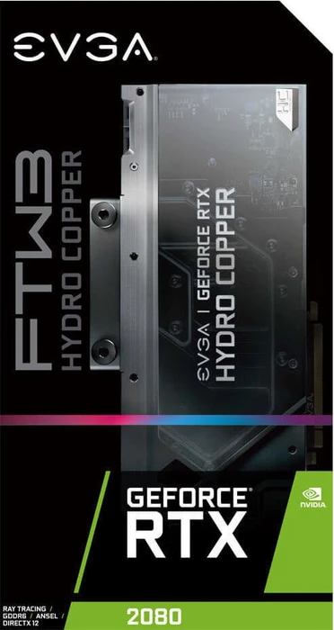 EVGA GeForce RTX 2080 FTW3 Ultra Hydro Copper Gaming, 8GB GDDR6, HDMI, USB-C, 3x DP