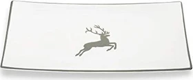 Gmundner Keramik Grauer Hirsch Platte 30x20cm