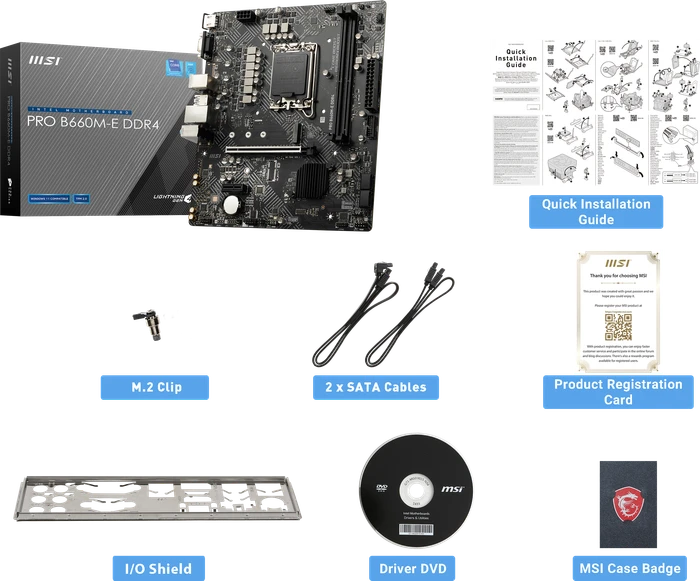 MSI PRO B660M-E DDR4 (Intel 1700)