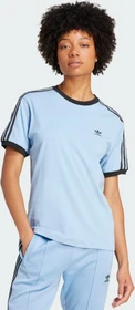 adidas 3-Streifen T-Shirt kurzarm ash blue/black (Damen)