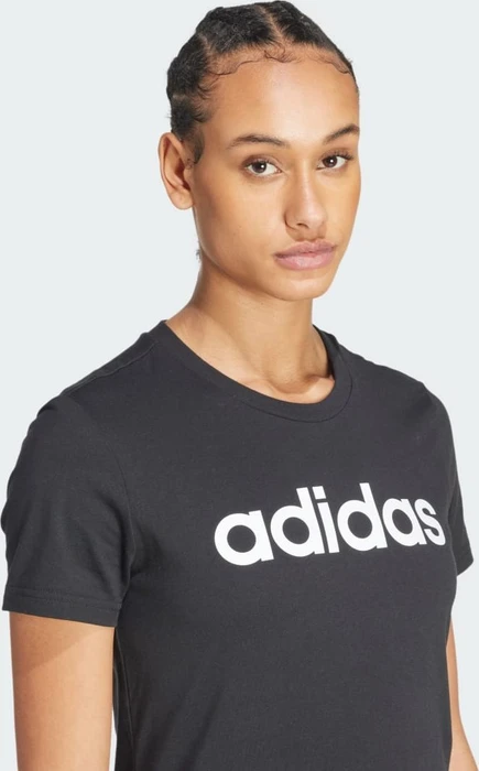 adidas Loungewear Essentials Slim Logo T-Shirt kurzarm schwarz/weiß (Damen)