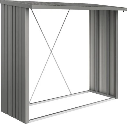 Biohort WoodStock 230 Kaminholzregal 229x102x199cm quarzgrau-metallic
