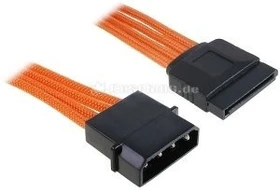 BitFenix Alchemy SATA-Stromadapter 4-Pin [IDE] auf 15-Pin [SATA] 45cm, sleeved orange (BFA-MSC-MSA45OK-RP)