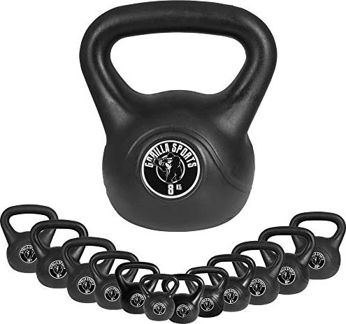 Gorilla Sports Kunststoff Kettlebell Hantel 8kg