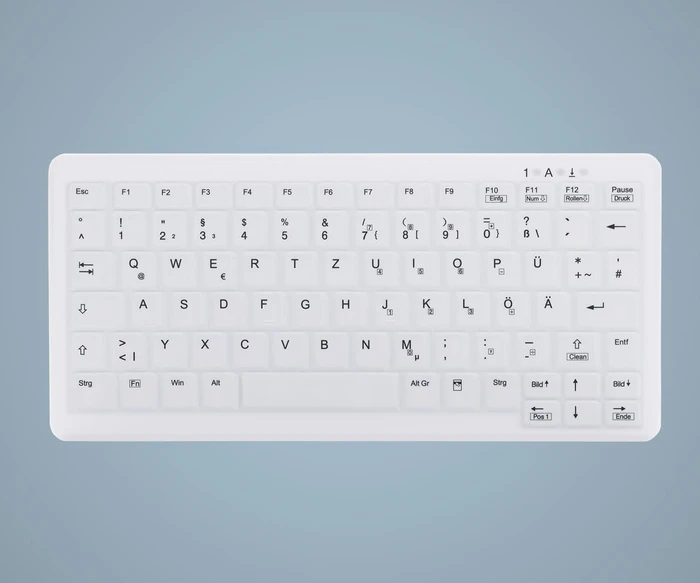 Contour Design Active Key kompakte Hygiene-Tastatur, weiß, vollversiegelt, USB, US