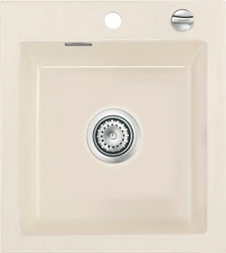 systemceram Mera 46 Einbau Becken mittig mit Ablauffernbedienung magnolie