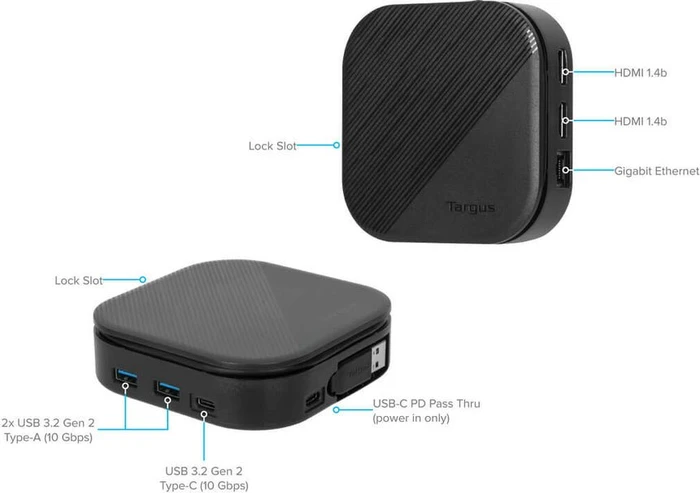 Targus Universal Dual HD Docking Station, USB-C 3.1/USB-A 3.1 [Stecker]