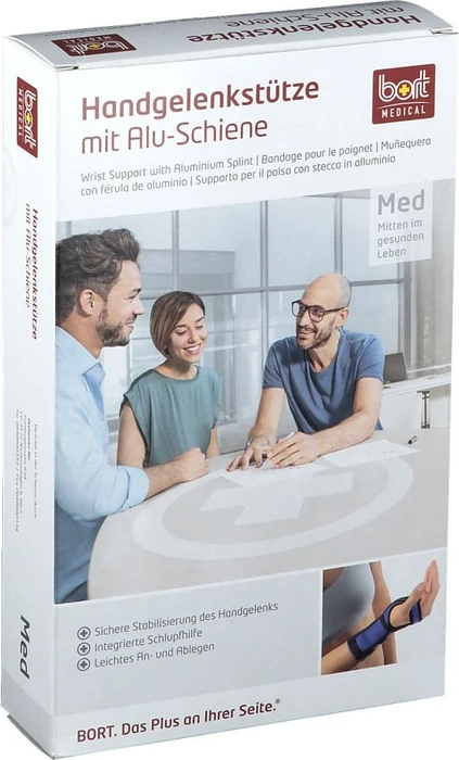 Bort Medical Handgelenkstütze mit Alu-Schiene rechts Größe XL schwarz, 1 Stück