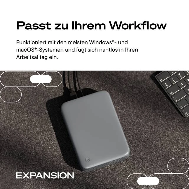Seagate Expansion Desktop (2026), 16TB, USB 3.0 Micro-B