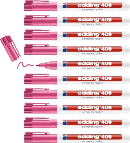 edding 400 Permanentmarker rosa, 10er-Pack