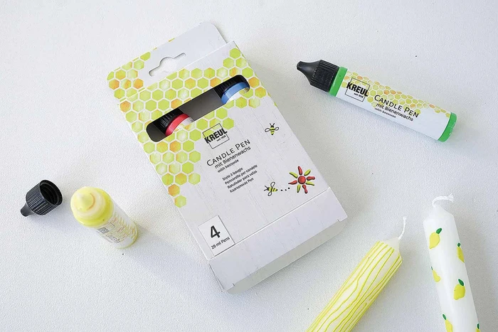 Kreul Candle Pen Kerzenmalfarbe, 4 Farben, 29ml, 4er-Set