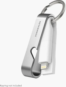Vonmählen High Six 6in1 USB-C Kabel mit Lightning/USB Micro-B/USB-A Adapter Dongle, weiß/silber (HSI00003)