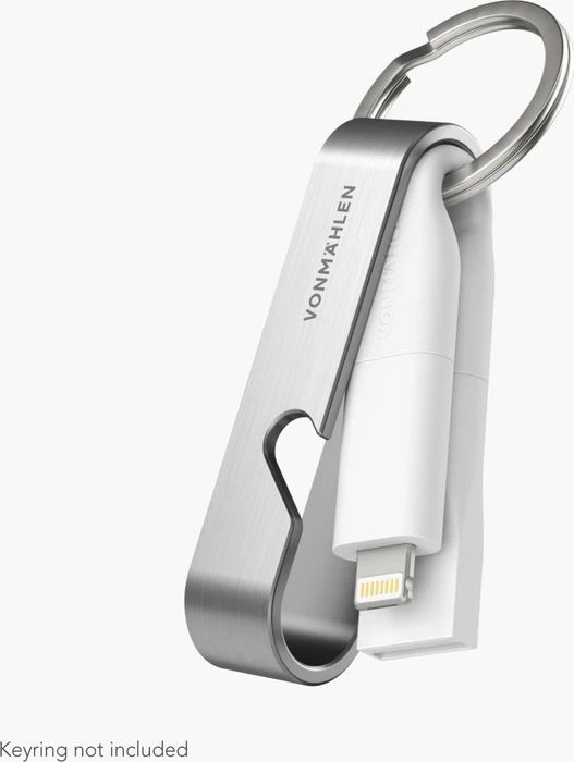 Vonmählen High Six 6in1 USB-C Kabel mit Lightning/USB Micro-B/USB-A Adapter Dongle, weiß/silber