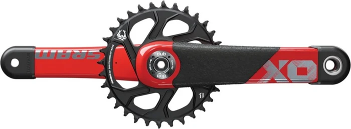 SRAM X01 DH Dub 34 Zähne Kurbelgarnitur 170mm rot