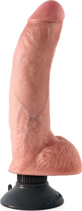 Pipedream King Cock 9" Vibrating Cock with Balls flesh