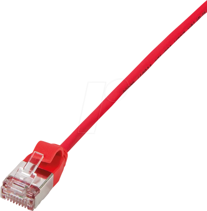 LogiLink TPE Slim Patchkabel, Cat6a, U/FTP, RJ-45/RJ-45, 5m, rot