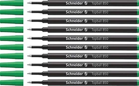 Schneider Topball 850 Tintenrollermine 0.5mm grün, 10er-Pack