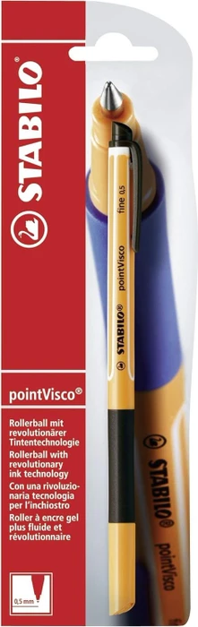 STABILO pointVisco Tintenroller (Mine) schwarz/orange, Blister