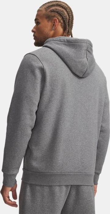 Under Armour Icon Fleece Zip Hoodie pitch grey medium heather/white (Herren)
