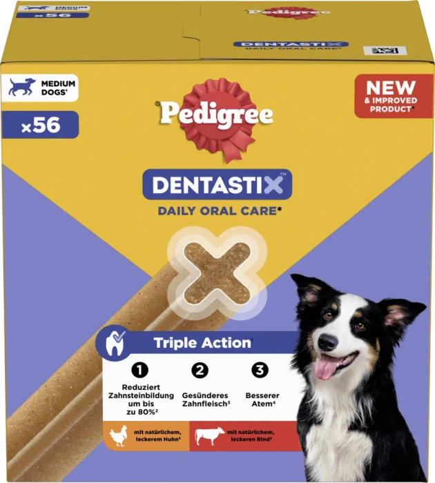 Pedigree Dentastix, Daily Oral Care mittelgroße Hunde, 56 Stück