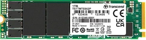 Transcend Industrial MTE662P-I SSD 1TB, M.2 2280 / M-Key / PCIe 3.0 x4