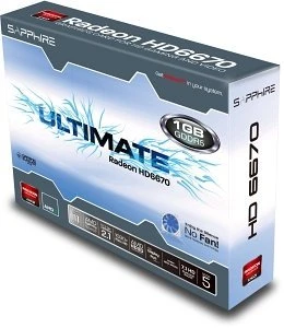 Sapphire Ultimate Radeon HD 6670, 1GB GDDR5, DVI, HDMI, DP, lite retail