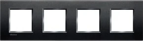 Bticino Livinglight Abdeckrahmen 4-fach, anthrazit