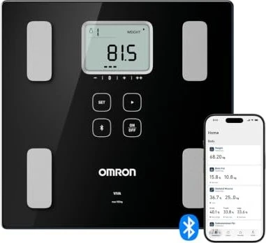 Omron HBF-222T-EBK digitale Körperanalysewaage