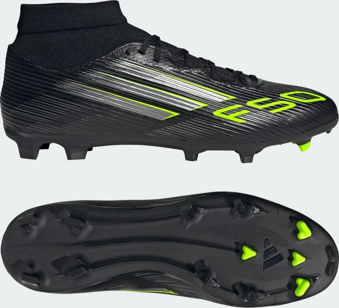 adidas F50 League Mittelharte/Hart- und Aschenplätze core black/iron metallic/lucid lemon