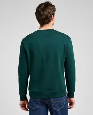 Lee Regular Patch Crew Sweatshirt jade forest