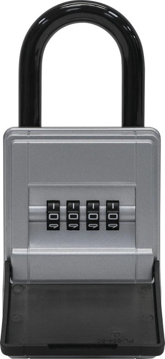 ABUS KeyGarage 737 Mini mit Bügel Schlüsselkasten, schwarz/silber, mechanische Zahlenkombination