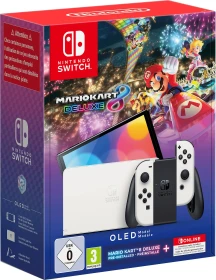 Nintendo Switch OLED - Mario Kart 8 Deluxe Bundle schwarz/weiß