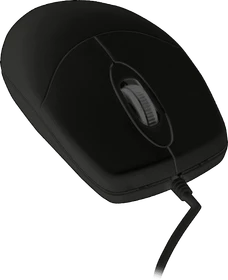 Contour Design Active Key AK-PMJ1 abwaschbare PC-Maus mit Scrollrad, schwarz, USB (AK-PMJ1OW-UV-B)