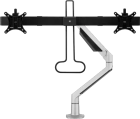 Fellowes Chicago Crossbar Monitorarm Dual silber/schwarz