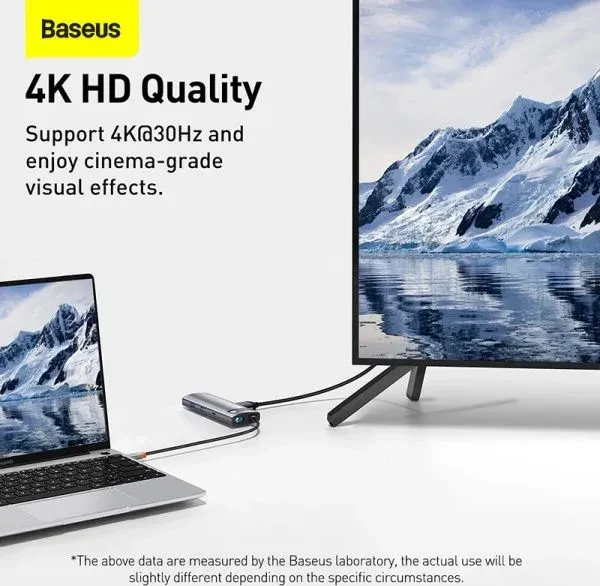 Baseus Metal Gleam 7-in-1 Hub, USB-C 3.0 [Stecker]