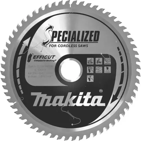 Makita Specialized Efficut Kreissägeblatt 60Z, 216x1.5x30mm, 1 Stück