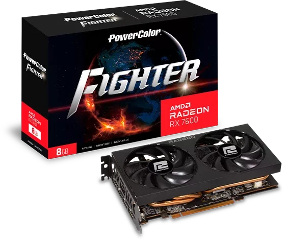 PowerColor Fighter Radeon RX 7600, 8GB GDDR6, HDMI, 3x DP