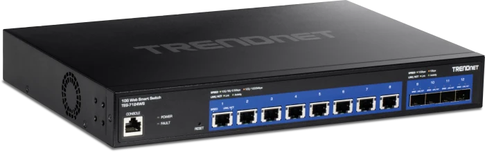 TRENDnet TEG Rackmount 10G Smart Switch, 8x RJ-45, 4x SFP+