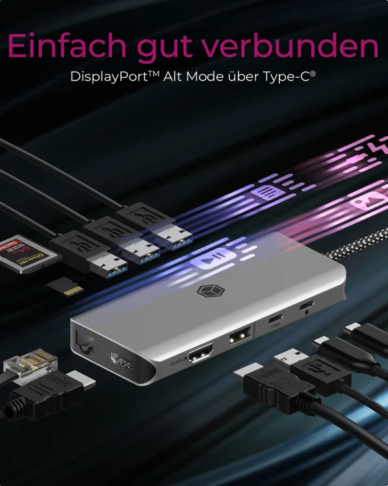 RaidSonic Icy Box IB-DK4061-CPD, USB-C 3.1 [Stecker]