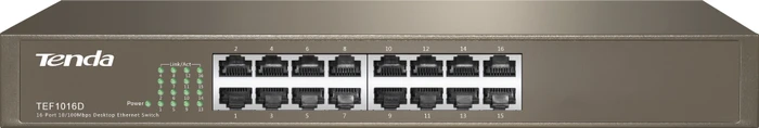 Tenda TEF1000 Desktop Switch, 16x RJ-45